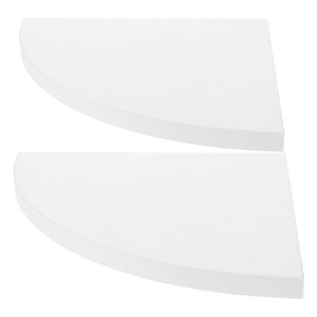 WASHWEPE Tile Shower Shelf Corner Shelves White Faux Board 2Pcs For Bathroom Storage