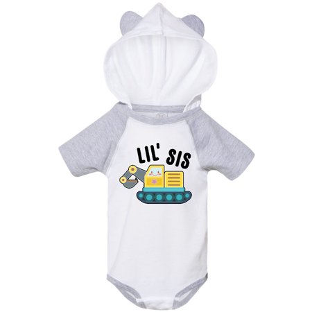 

Inktastic Lil Sis in with Bulldozer Gift Baby Girl Bodysuit