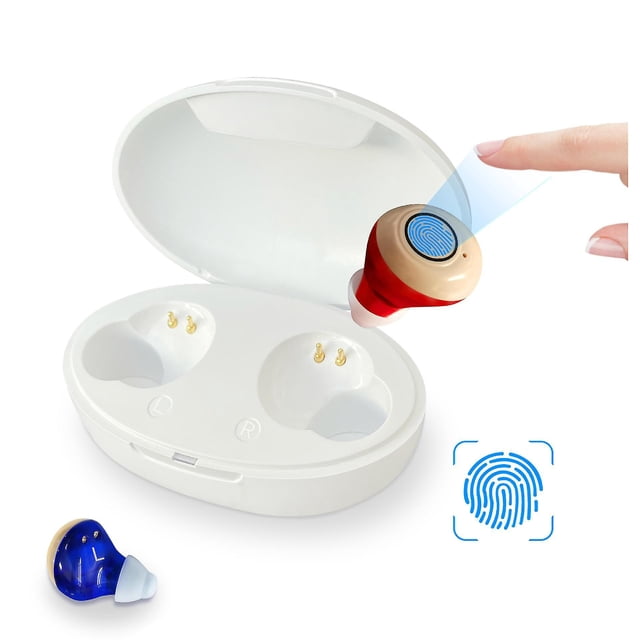 Z-300 Upgraded Hearing Aid Tws Ear-to-ear Rechargeable Sound Amplifier-red Blue
