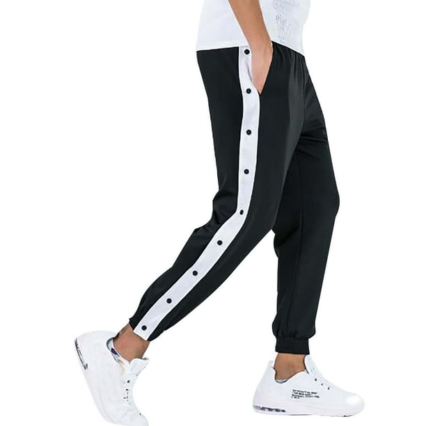 Joggers with buttons on the best sale side