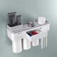 thumbnail image 2 of Estantes de baño, estante de montaje en pared, caja de almacenamiento de 4 tazas, soporte de pared, punzón gratuito con estante de succión magnética JM, 2 of 5