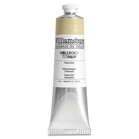 UPC: 0877463003202 | Williamsburg Handmade Oil Paint – Unbleached Titanium 150 ml tube