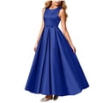 thumbnail image 2 of ITSAME Girls A-Line Formal Dress Sleeveless Round Neck Waist-Cinching Bridesmaid Wedding Party Pageant Gown Brown Size 5T, 2 of 6