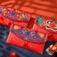 thumbnail image 1 of Greenadscape Bolsa Roja De Tela Tradicional Para Año Nuevo Con Patrones Chinos Para Salud Y, 1 of 8