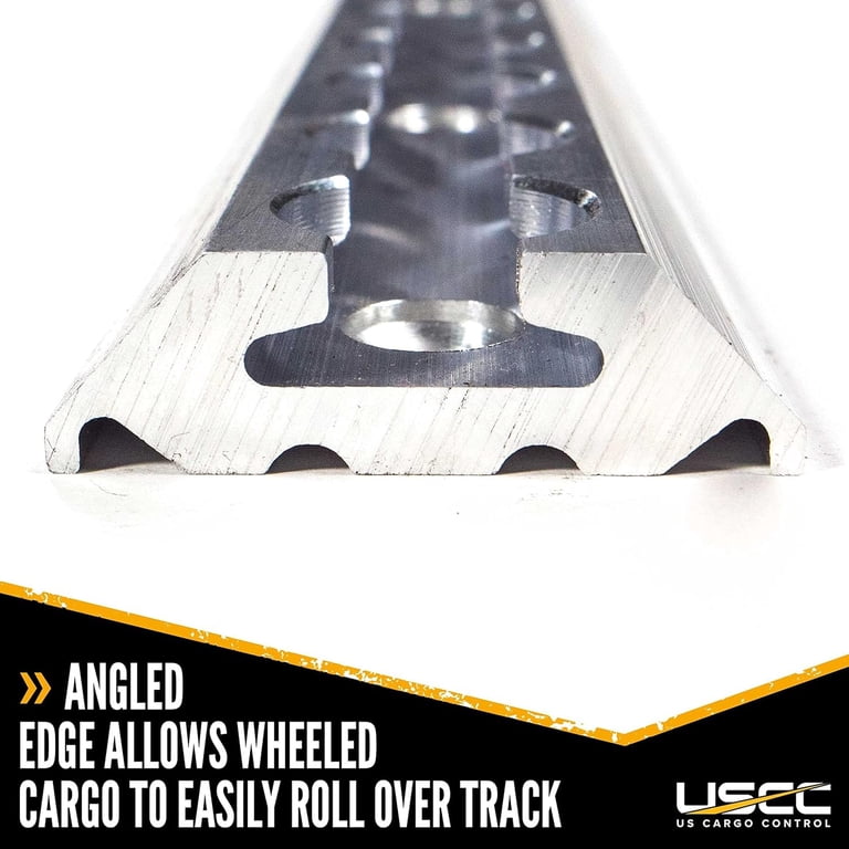 12-Inch Airline-Style Angled L-Track - 6061-T6 Aluminum, Sloped Edge For Easy Rolling Over
