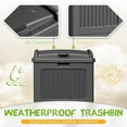 thumbnail image 4 of Devoko  All-Weather use Trashbin with Lid, Patio Resin Hideaway Trash Can with Waterproof for Backyard, Gray, 4 of 7
