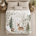 thumbnail image 5 of Serene Woodland Deer Squirrel Forest Scene Rustic Nature, Peaceful Woodland Scene, Warm Flannel Blanket for Cabin and Lodge, Wildlife Lovers Housewarming Gift, Rustic Home Decor, 5 of 9