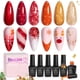 thumbnail image 1 of Set de esmaltes en gel Beetles, 6 x 7,5 ml, purpurina roja, naranja y dorada, 1 of 7