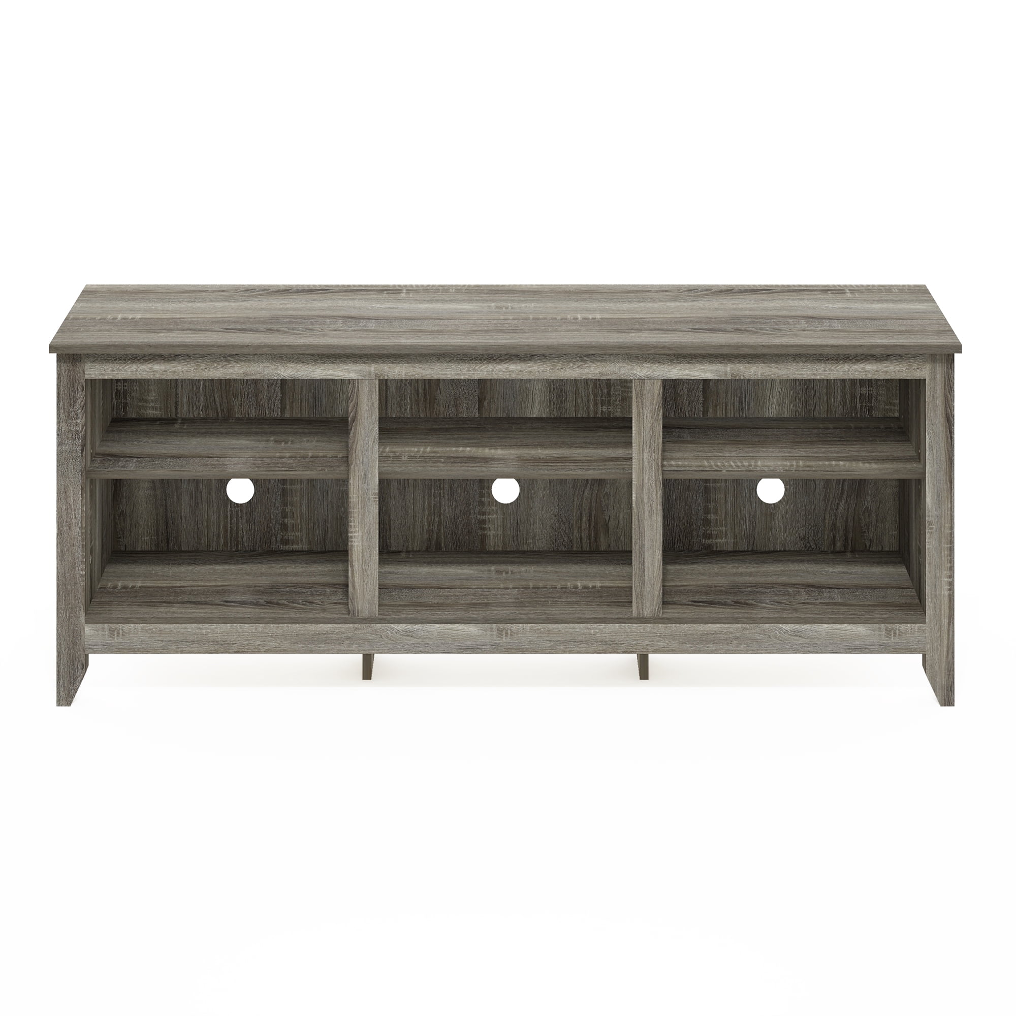 Furinno Jensen TV Entertainment Center for TV up to 65 Inch, French Oak Grey