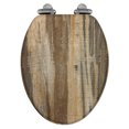 thumbnail image 4 of Home+Solutions Elongated Distressed Wood Decorative Toilet Seat, 4 of 10