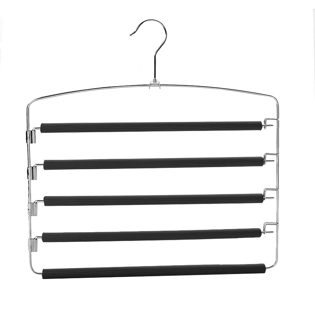 Jygee 5layer Pants Hanger with 360degree Rotatable Hook Iron Skirt