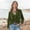 Army Green 1, variant on Ernkv Women's Top Retro Gold Velvet Comfy Casual Solid Color Plus Size T-Shirts For Girlfriend Wife Daughter Dressy Loose Pullover Blouse Long Sleeve V-Neck Army Green XL