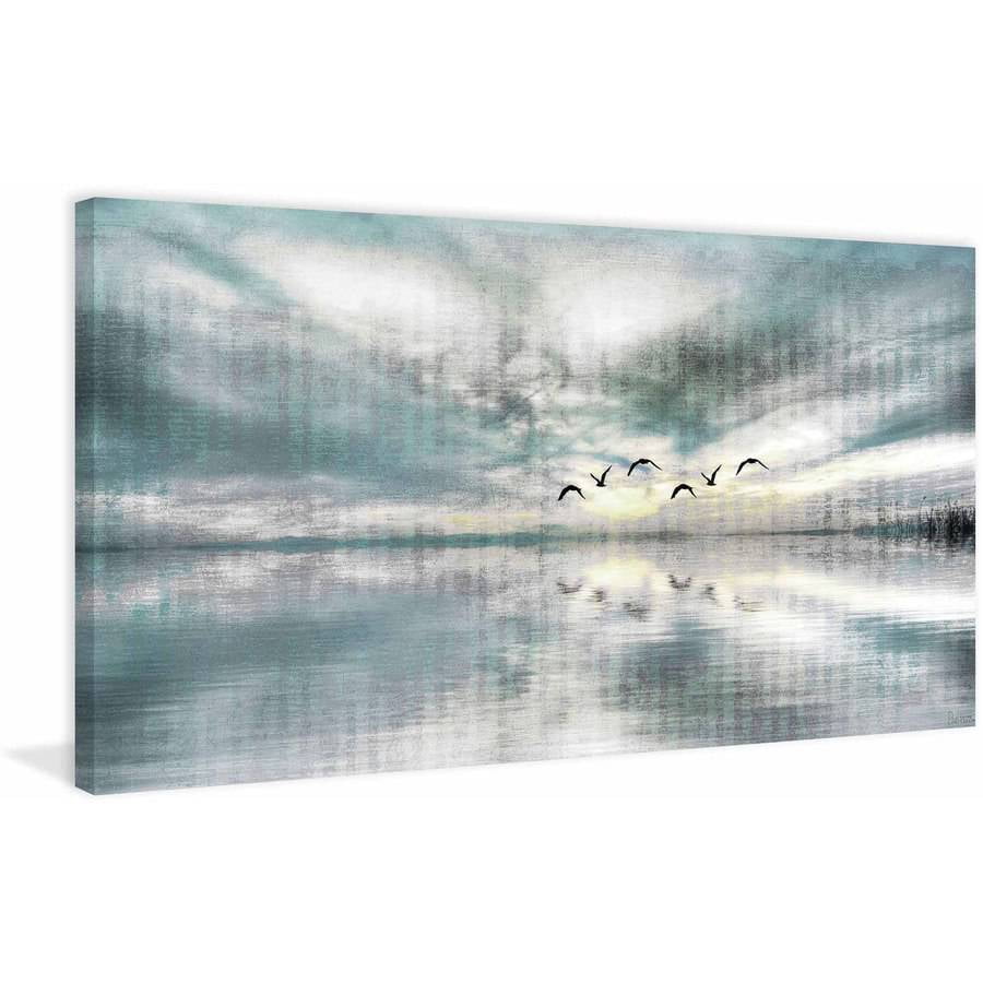 Parvez Taj Birds Skylight Art Print on Premium Canvas