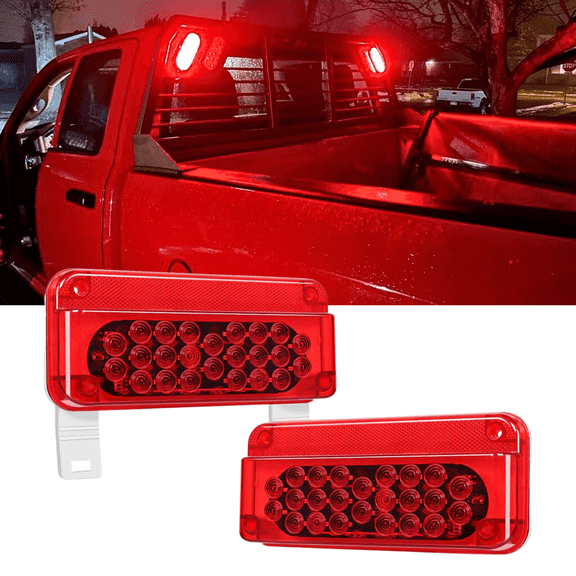 Nilight LED RV Tail Light Waterproof 12V Surface Mount Rear License Plate Light