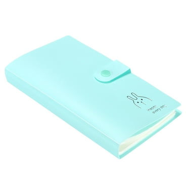 Uxcell Plastic Business Card Holder Portable Binder Book Name Cards Organizer Green 1Pack