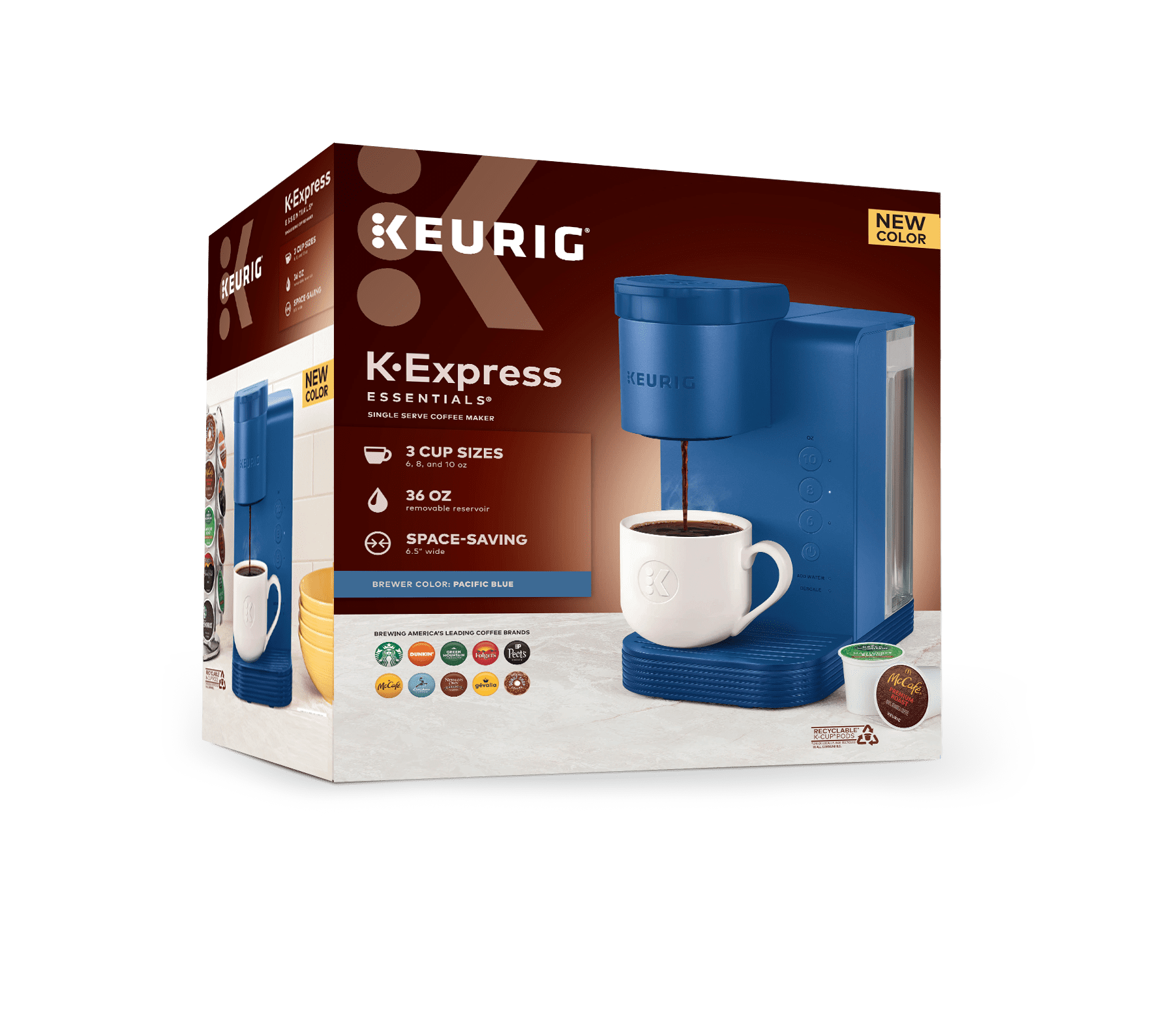 Keurig KExpress Essentials Single Serve KCup Pod Coffee Maker, Black