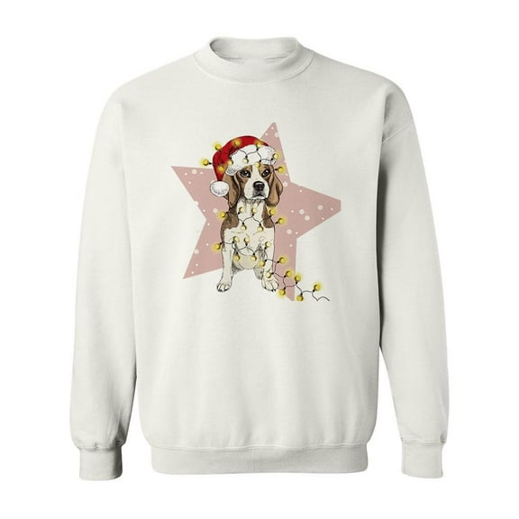 Cute Christmas Beagle Dog Sweatshirt Men -Image by Shutterstock, Male x-Large