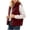 Wine, variant on Lutiedan Fuzzy Flannel Vest for Women Cozy Sleeveless Fleece Zip Up Outerwear Vest Casual Stand Collar Winter Jackets S-XXL
