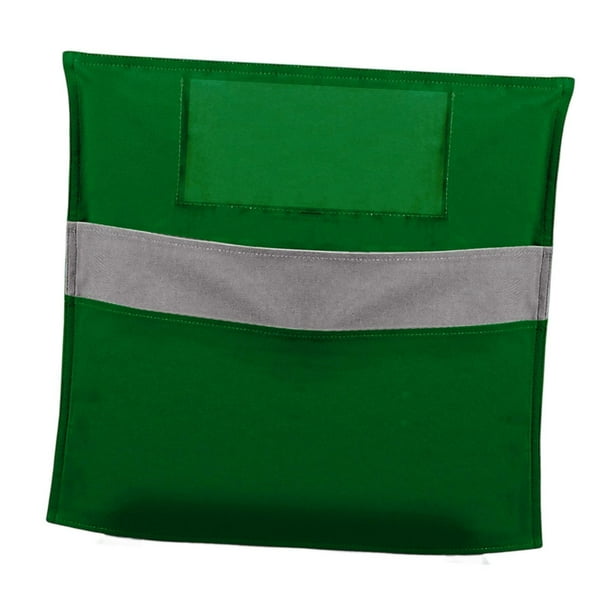 Bolsillos para sillas de aula, solución de almacenamiento para sillas con etiqueta de nombre y múltiples bolsillos. Verde