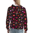 thumbnail image 7 of Lsque Geometric Hearts Pattern Casual Women's Hoodie,Hooded Sweatshirt with Kangaroo Pocket,Pullover Hoodie with Eye-catching Drawstrings-Large, 7 of 7