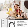 thumbnail image 2 of Compatible with Samsung A54 5g Case with Magnetic Stand Clear,Phone Samsung Galaxy A54 Case Silicone Transparent Support Wireless Charging Shockproof Luxury Protective Cover (Black), 2 of 13