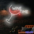 thumbnail image 4 of Handmadetneonsign Wine Time Neon Sign, Wine Glass Led Sign, Drink Bar Wall Art, Home Wall Decor 91095, 4 of 5