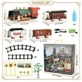 thumbnail image 2 of VKZON Remote Control Train Set,Lights And Sounds Railway w/ Steam Locomotive Engine Rechargeable Electric Train Toy, RC Cargo Cars For Age 3 4 5 6 + Kids Boys Girls, 2 of 6