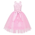 thumbnail image 4 of DPOIS Kids Lace Criss Cross Back Princess Flower Girl Tulle Dress, 4 of 4