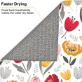 thumbnail image 6 of Naloa Tulips Flowers Dish Drying Mat for Kitchen Counter, Heat Resistant Drainer Mats, Absorbent Draining Mat,Dish Rack Pad,16"x18", 6 of 8