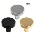 thumbnail image 2 of Round Cabinet Pulls Drawer Handle Single Hole Metal Handle Cabinet Drawer Knobs Kitchen Cupboard Door Furniture Hardware (Silver), 2 of 7