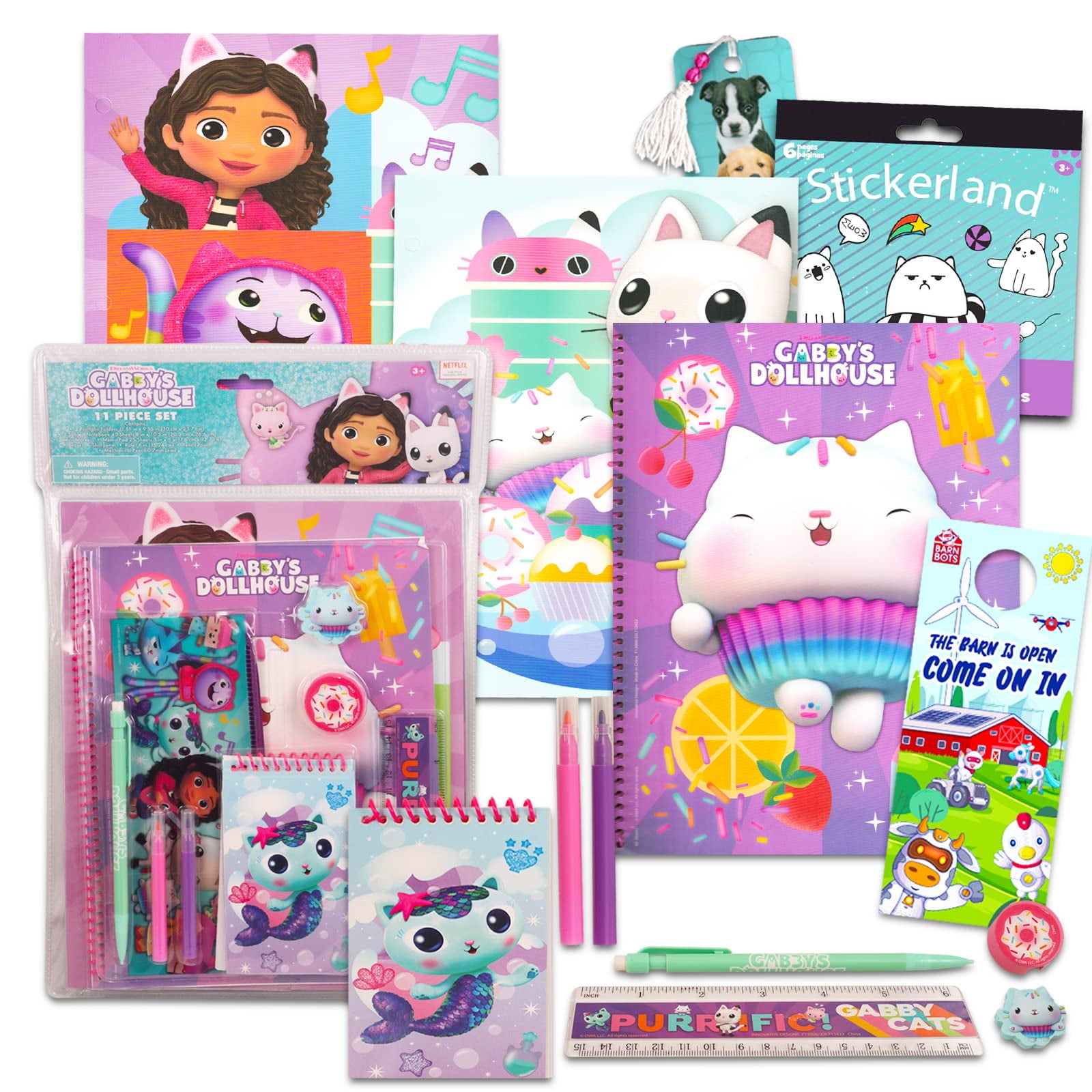 Gabby's Dollhouse Stationery Set 11 Pc Bundle with Gabby's Dollhouse