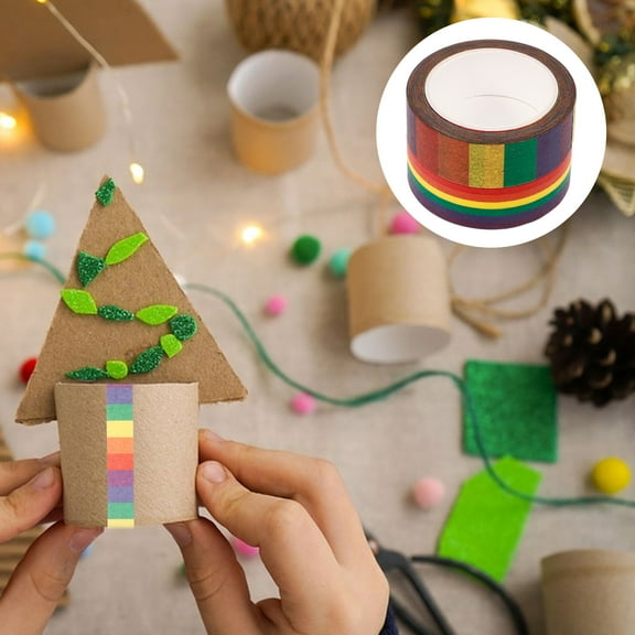 Masteelf  2 Rolls Journaling Supplies Decorative Adhesive Tapes Neon Cute