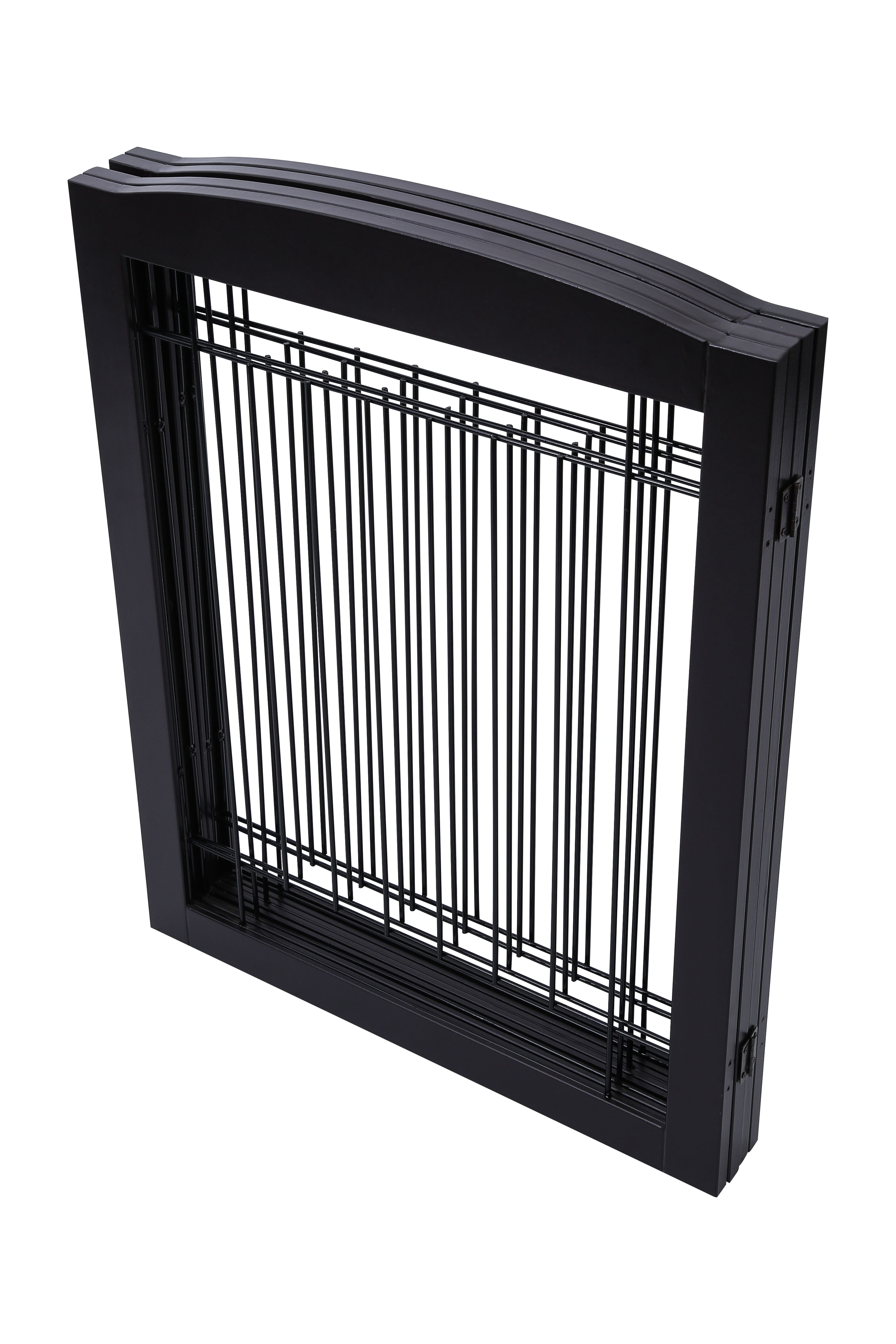STAROUS Extra Wide Freestanding Foldable Dog Gate, 4 Panels, 96"L