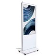 thumbnail image 1 of Displays2go 55" Touch Screen Floor Stand with Wheels, Android OS, Single Sided - White (DGSNFSTCH55WH), 1 of 1