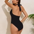 thumbnail image 5 of Warop Women's One-Piece Swimsuit, Backless with Metallic Star Accents and Wave Pattern, for Beach, Pool and Vacation, 5 of 6