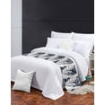 thumbnail image 3 of Xipuska Vintage Navy Blue Botanical Bed Runners for King Size Bed, Decorative Bed Throws for Foot of Bed, Modernism Tropical Leaves Bed Runner Sofa Throw Bedding Scarf Protector Slipcover for Bedroom, 3 of 6