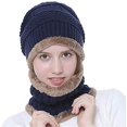 thumbnail image 1 of Winter Beanie Hat Scarf Set Slouchy Snow Ski Warm Knitted Skull Cap, 1 of 7