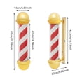 thumbnail image 2 of PC Round Hair Salon Open Sign Rotating Barber Pole LED Light Barber Shop Spinning Stripes, 2 of 30