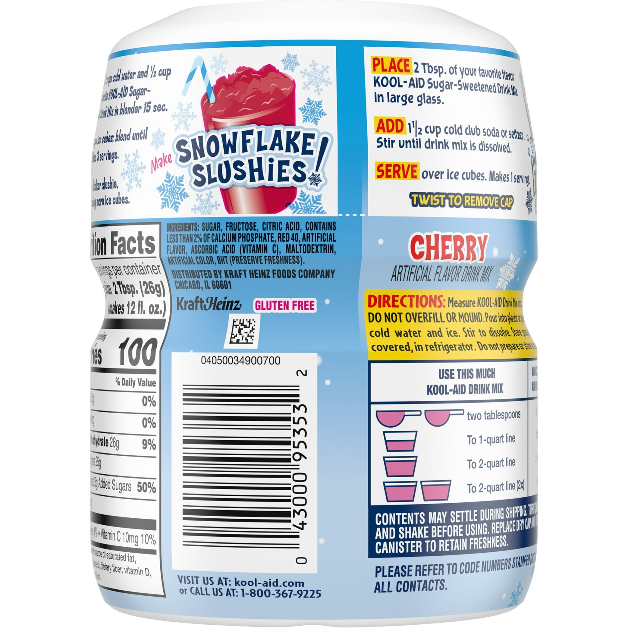 Kool-Aid Sugar Sweetened Powdered Drink Mix, 19 oz. (Cherry, Tropical Punch and Grape) Pack of 3
