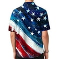 thumbnail image 5 of JGNGSHN Patriotic Hawaiian Shirt for Men 4th of July American Flag Print Button Down Casual Summer Beach Shirt Independence Day Fireworks Top, 5 of 7
