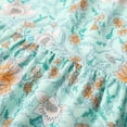 thumbnail image 6 of Women's Bohemian Floral Print Skirt Maxi Flowy Hem Casual High Waist Beach Holiday Vacation Light Green Skirt S, 6 of 7