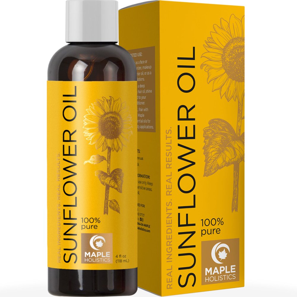 Maple Holistics 100 Pure Sunflower Oil for Skin Care, 4oz Walmart