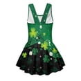 thumbnail image 5 of Uourmeti Girls' Sleeveless Skirted One Piece Swimsuit - Clover & Musical Note Print, Quick Dry Stretch Swim Dress for Beach & Pool, 3-13 Years, 5 of 8