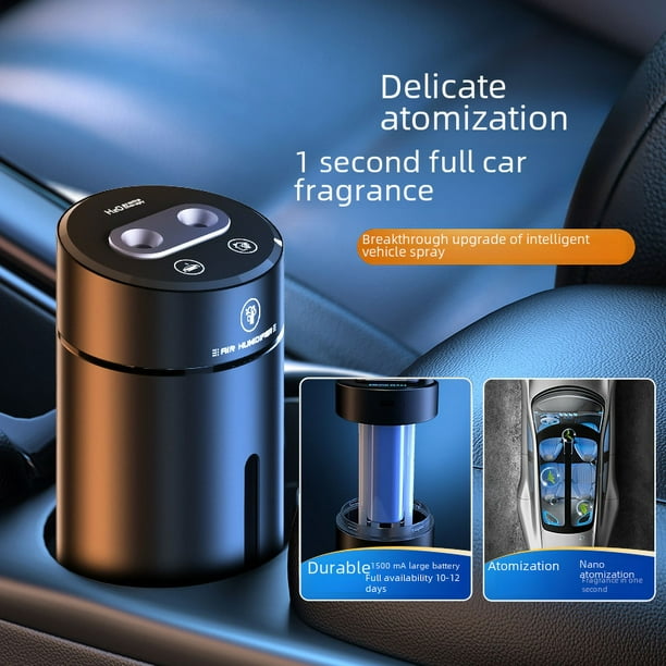 Difusor de aroma para automóvil, doble pulverización para el hogar, ambiente para automóvil, niebla ligera y pesada, atomización, máquina de aroma de aceite esencial silenciosa, regalo