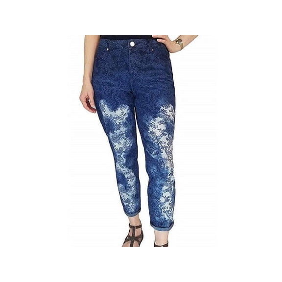 Bandolino Womens Size 10 Lisbeth Curvy Skinny Crop Jeans, Hyde Sketched Paisley