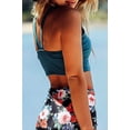 thumbnail image 2 of Roaso Women's Elegant Bikini Two Piece Swimwear Floral High Wasit Crossback Swimsuits Bathing Suits, 2 of 5