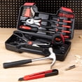 thumbnail image 7 of 39 Piece Tool Set, Portable Household Hand Tool Kit with Plastic Tool Box, Apartment Essentials for Daily Appliance Repair, DIY and Craft, Small Tool Kit for Home, Office, Garage, Farm, Red, 7 of 7