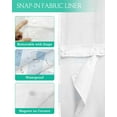 thumbnail image 3 of No Hook Shower Curtain with Snap in Liner, Spring Geometric Blue Plaid Hotel Shower Curtains for Bathroom, Washable Shower Curtain Liner Set with Mesh Top Window, 48"x72", 3 of 6