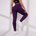 thumbnail image 5 of 3D Cellulite Leggings for Women No Curling Lift Pants No Front Seam Leggings Tummy Control Compression Pants Tummy Shaping Pants Scrunch Butt Lifting Leggings Resistance Band Leggings Purple L, 5 of 9