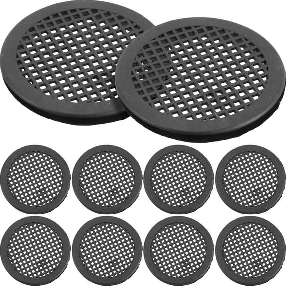 MLINS  10 Pcs Air Vent Hole Round Cover Crawlspace Shoebox Attic Black